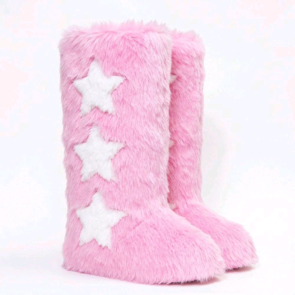 Starbootz Pink fur boots — Starbootz Black Label 2026
