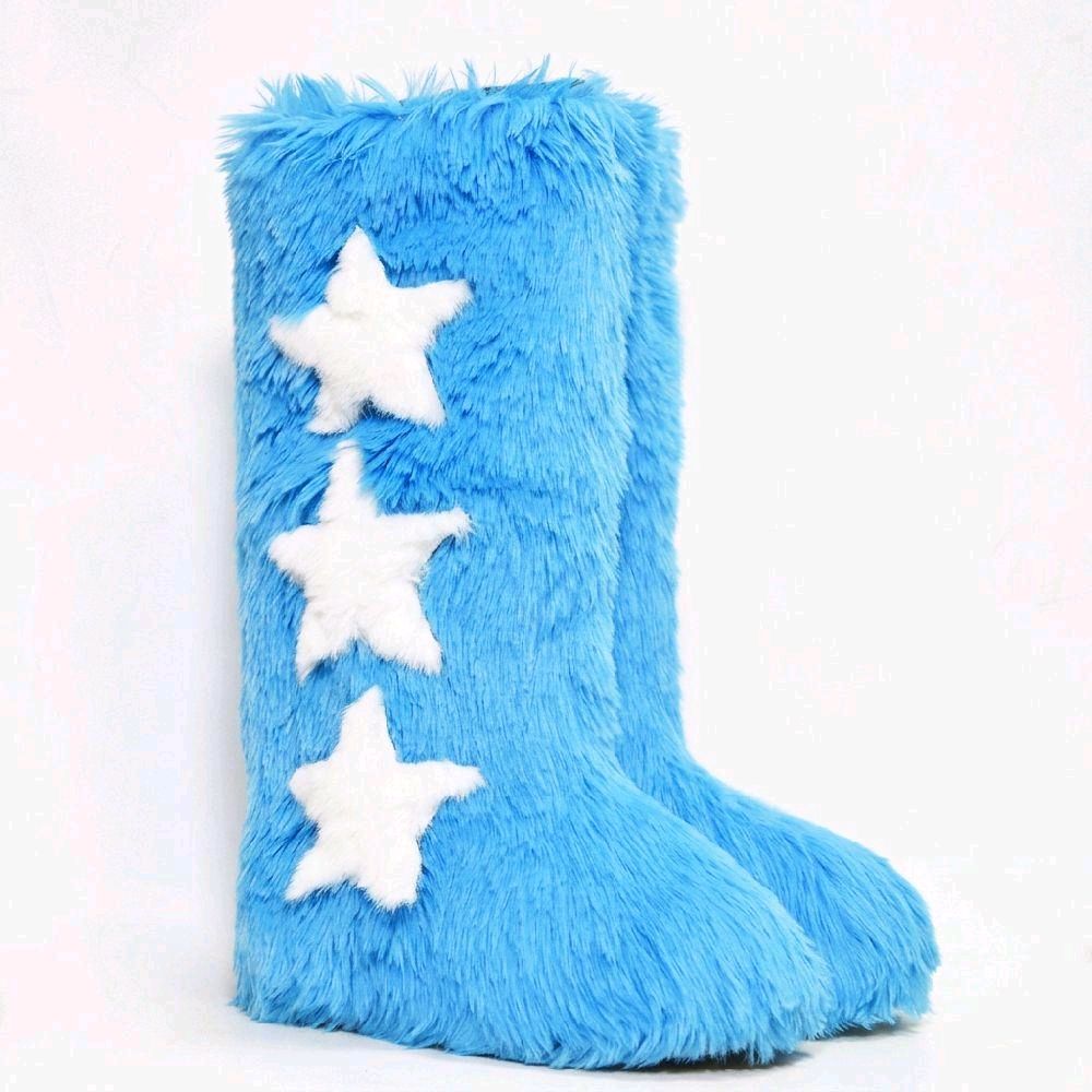 Starbootz Baby Blue fur boots — Starbootz Black Label 2026